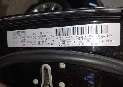 2015 Ram 1500 Laramie from USA, damaged, VIN 1C6RR7NM5FS594378